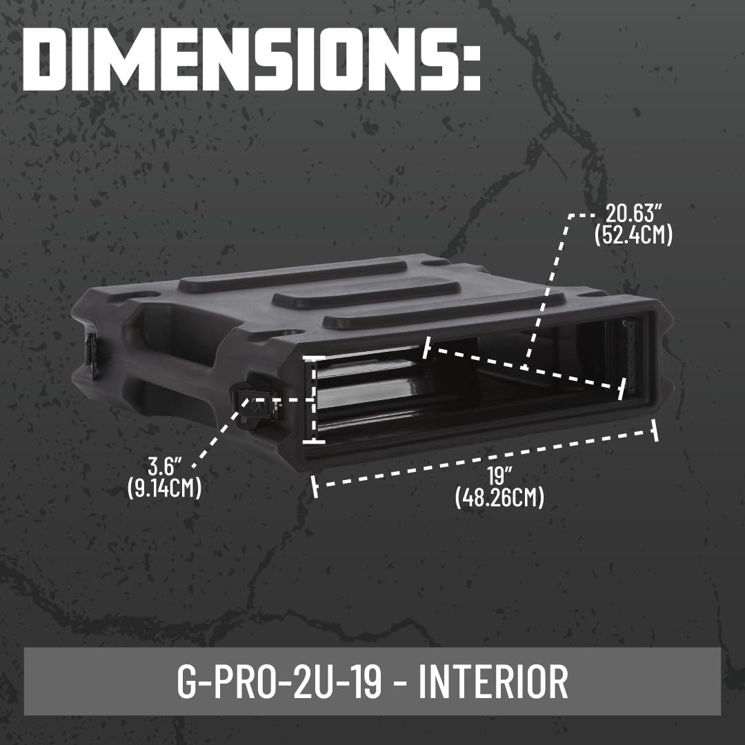 Amazon.co.jp: Gator Cases Proシリーズ 回転成形2Uラックケース 標準